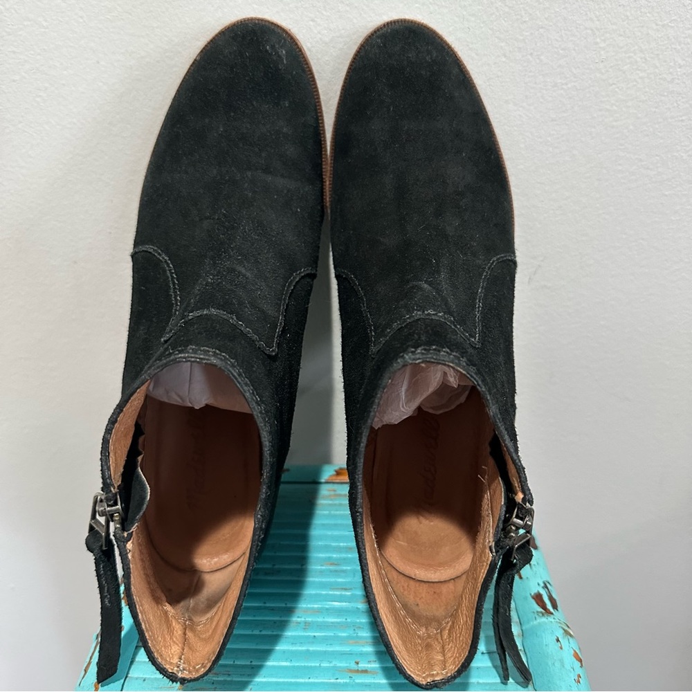 Madewell Janice Black Suede Ankle Boot Size 9 - Picture 8 of 13